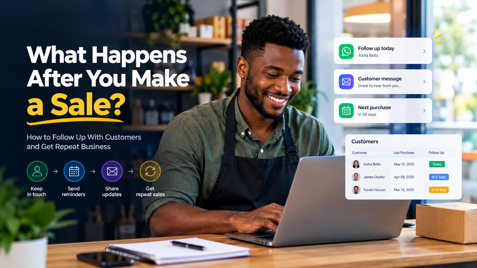 What Happens After You Make a Sale? How to Follow Up With Customers and Get Repeat Business